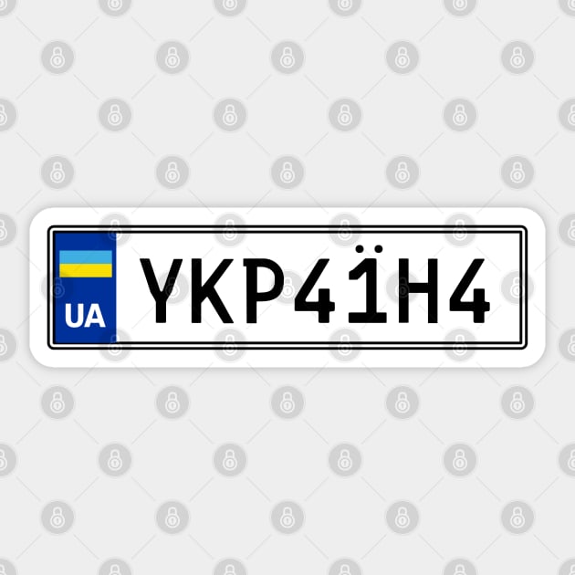 Ukraine car license plate Sticker by Travellers